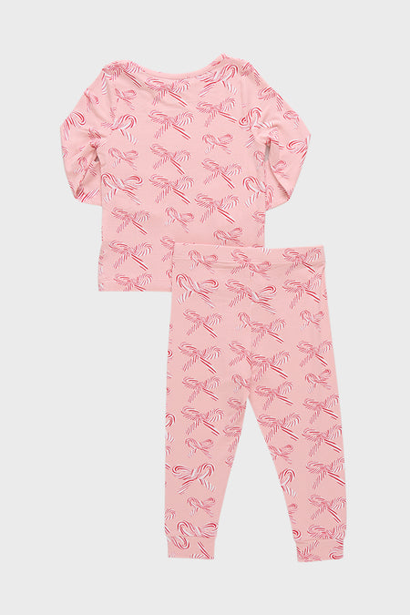 Candy Cane Bows Bamboo PJ Set
