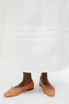 Ivory Pintuck Solstice Midi Skirt