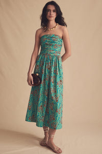 Fauvist Floral Strapless Mireille Dress