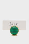 Malachite Gem Place Card Holders Set of 4