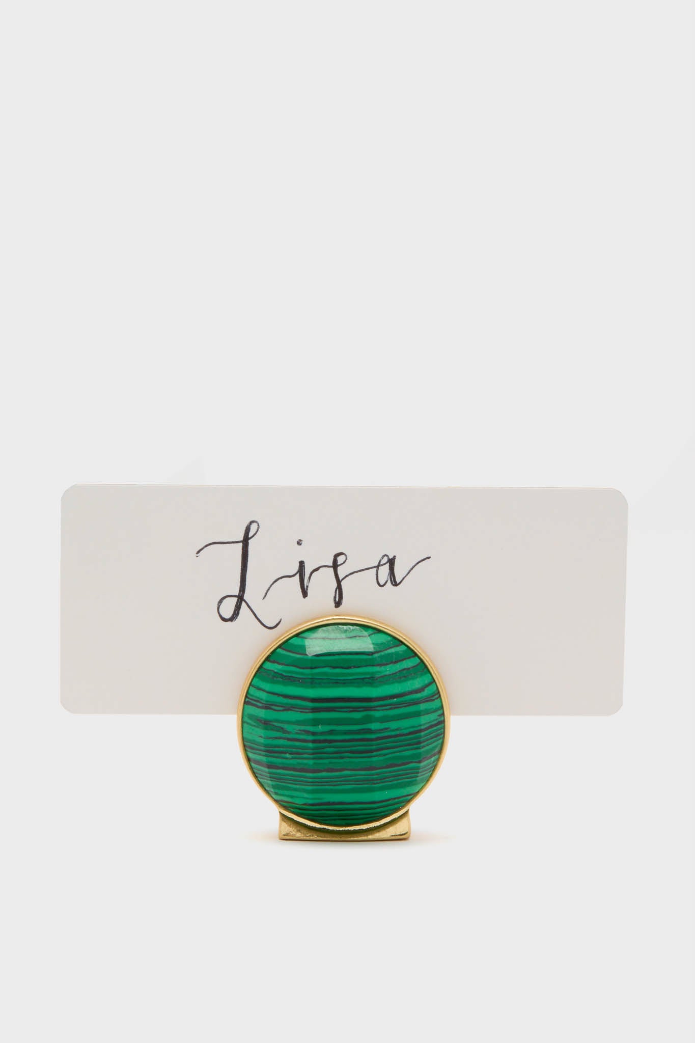 Malachite Gem Place Card Holders Set of 4