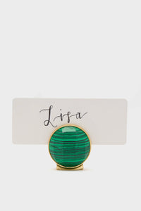 Malachite Gem Place Card Holders Set of 4