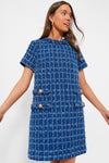 Sapphire Tweed Jackie Dress