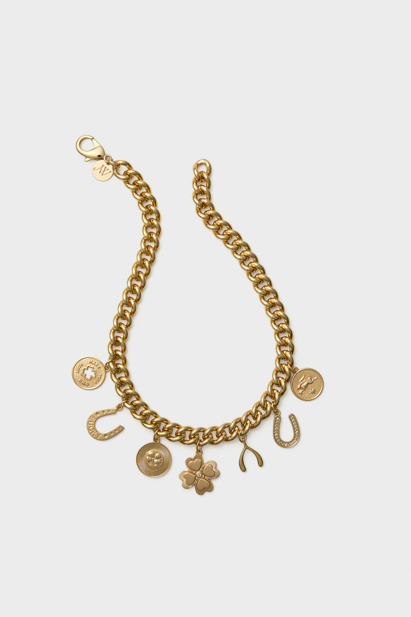 Gold LUCKY Charm Necklace