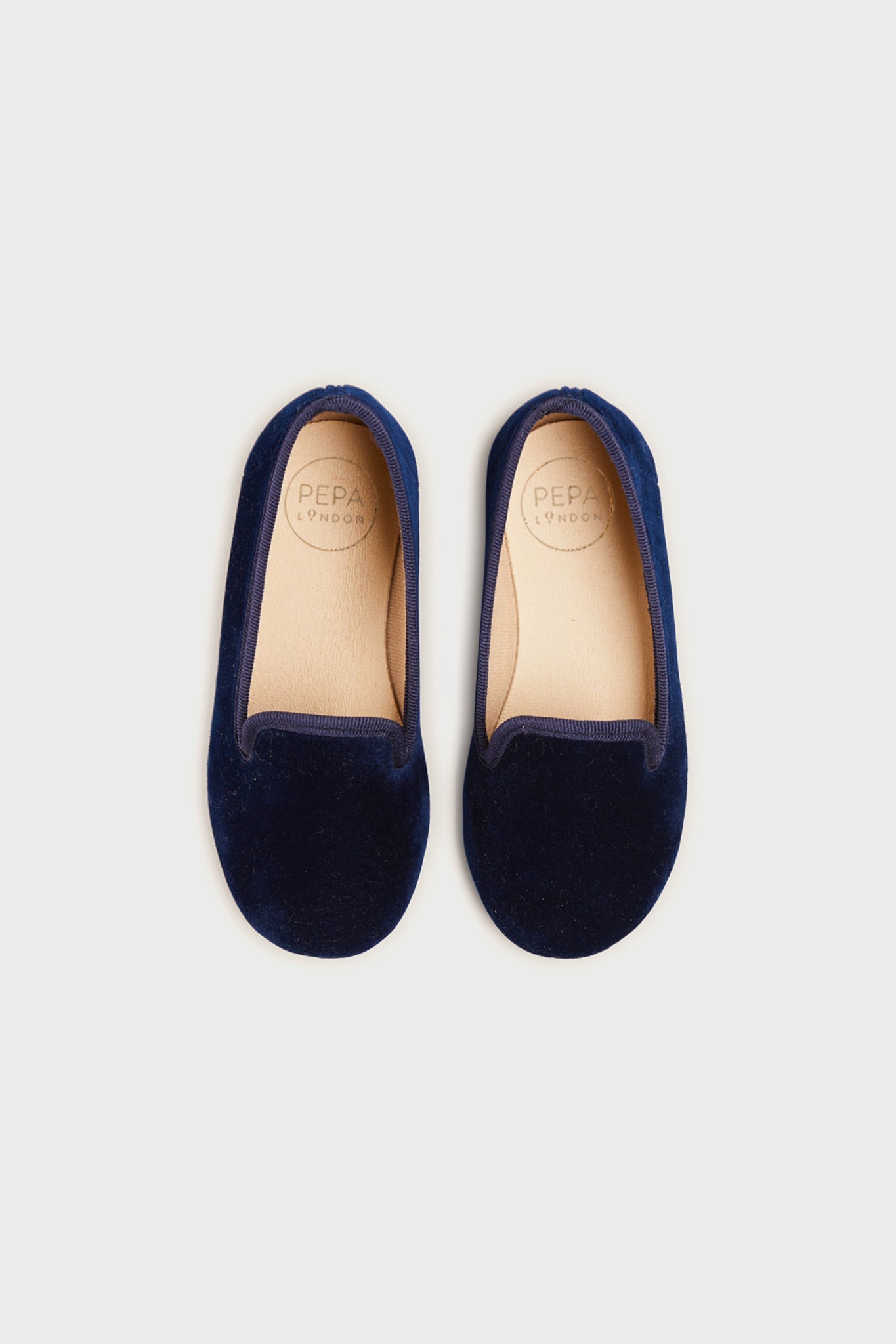 Velvet Slippers In Navy