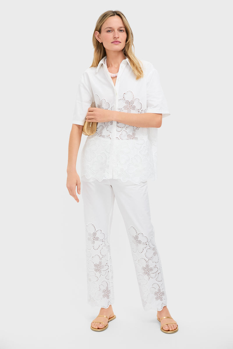 Ivory Joshua Lace Trousers