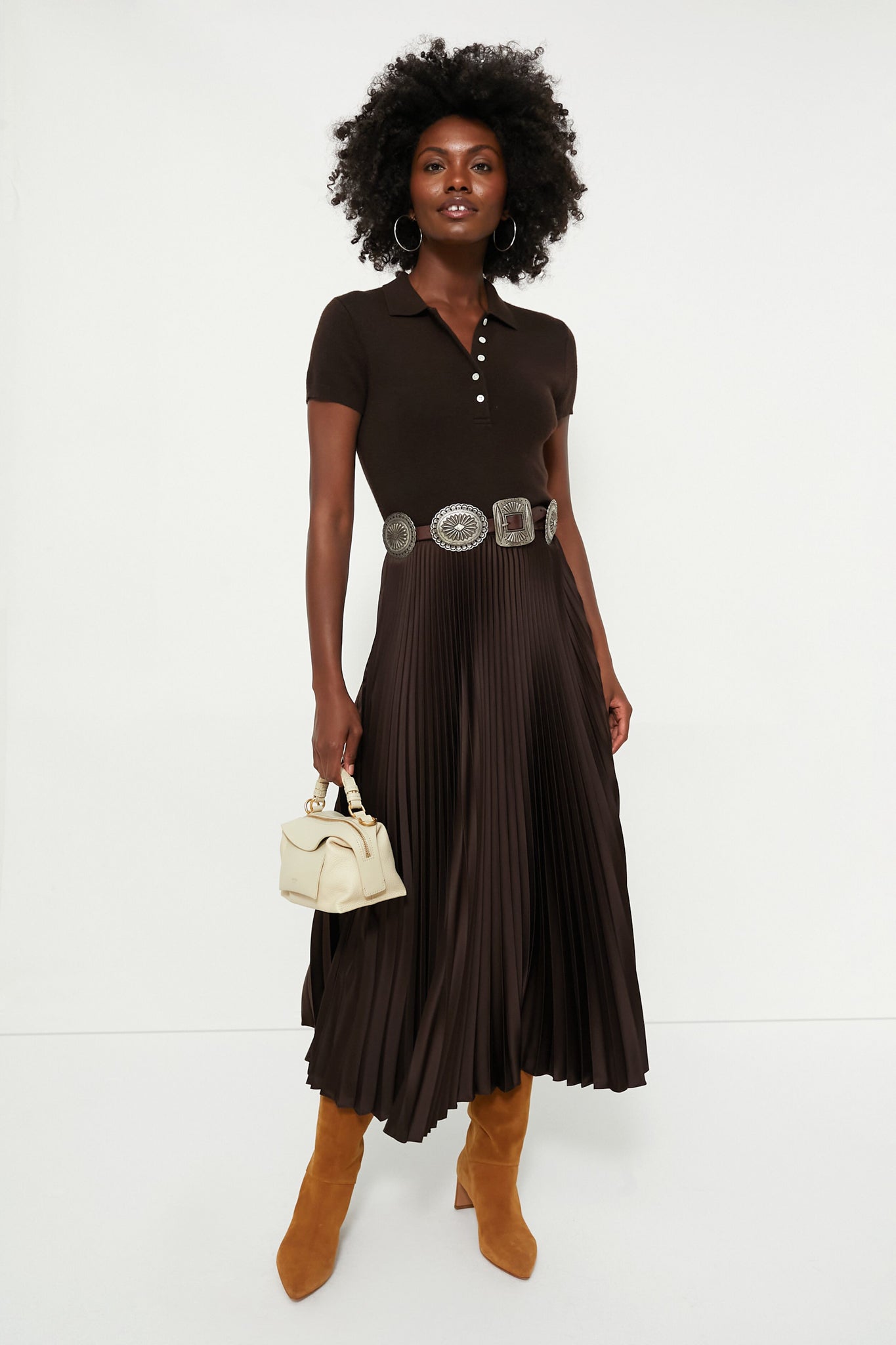 Squire Brown Short Sleeve Day Dress | Polo Ralph Lauren Squire Brown Short Sleeve Day Dress | Polo Ralph Lauren