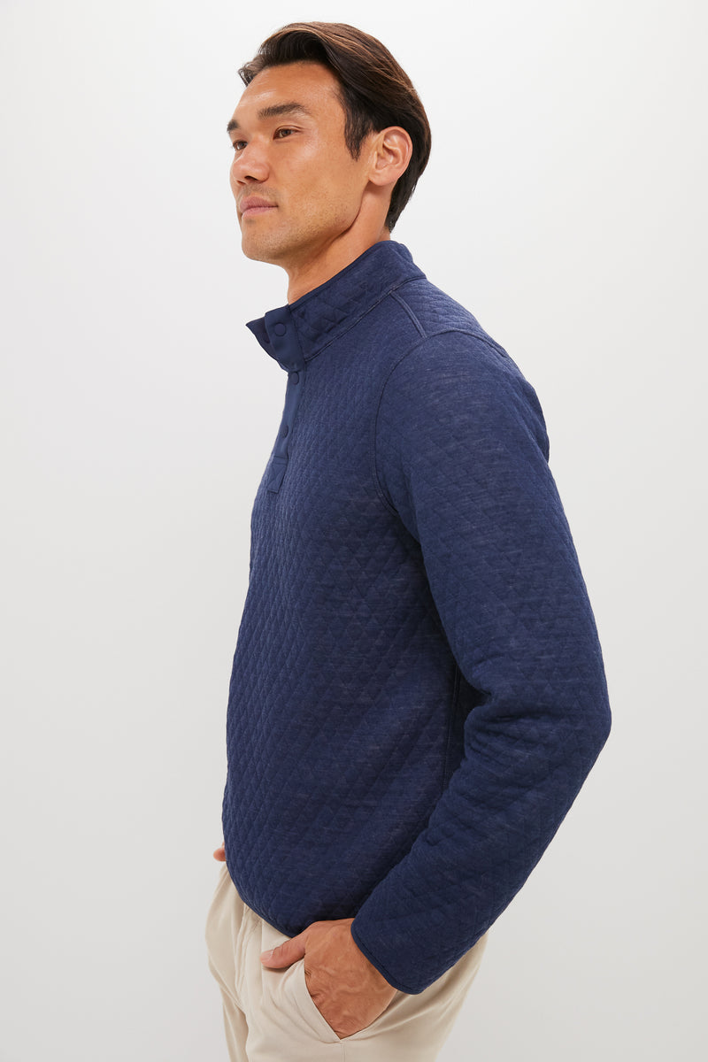 Navy Oat Corbet Reversible Pullover