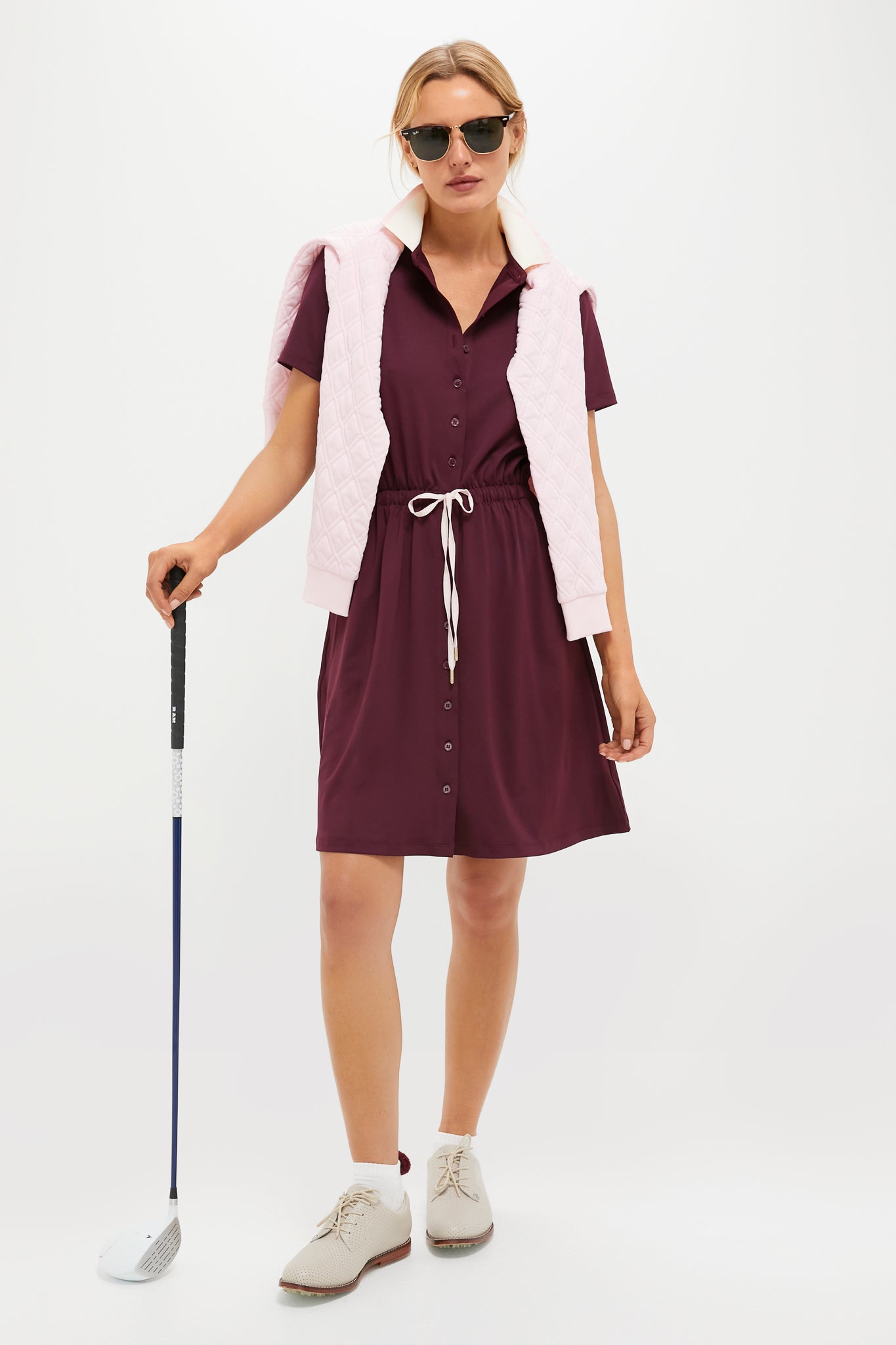 Winetasting Short Sleeve Performance Jersey Alcott Golf Dress | Tnuck Sport Winetasting Short Sleeve Performance Jersey Alcott Golf Dress | Tnuck Sport