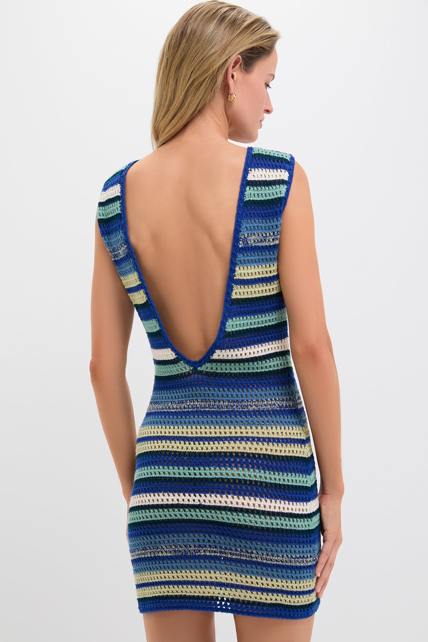 Blues and Pistaccio Nevado Mini Dress
