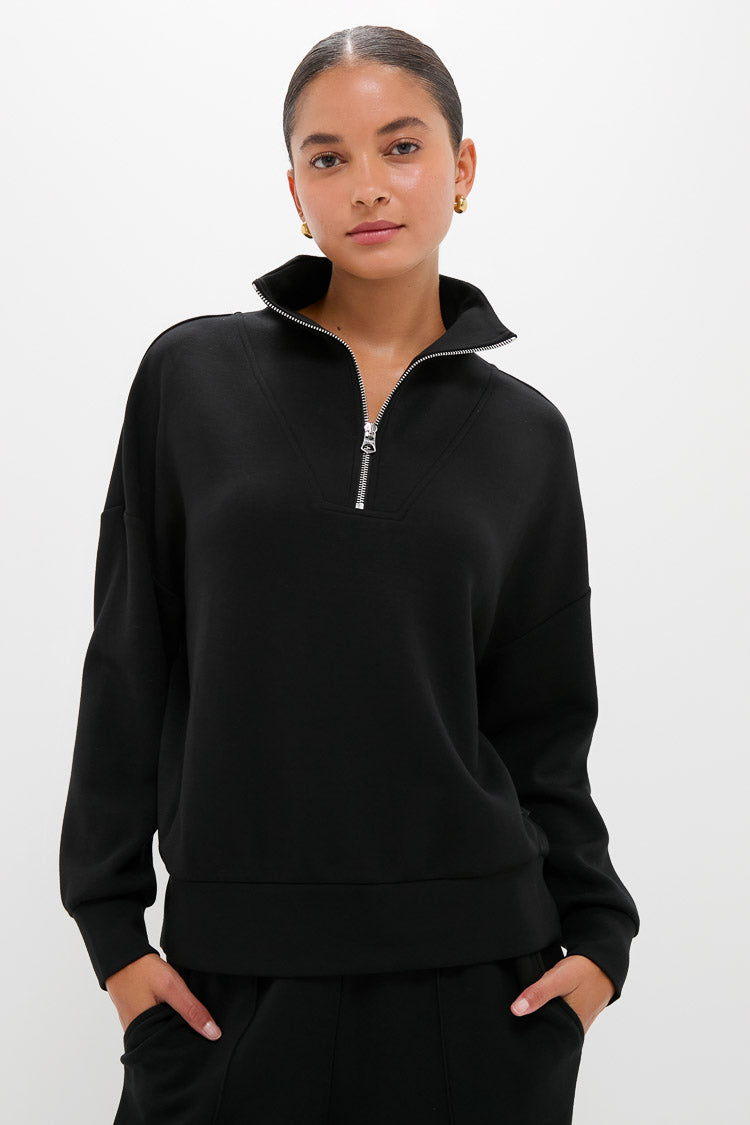 Black Hawley Half Zip Sweat | Varley