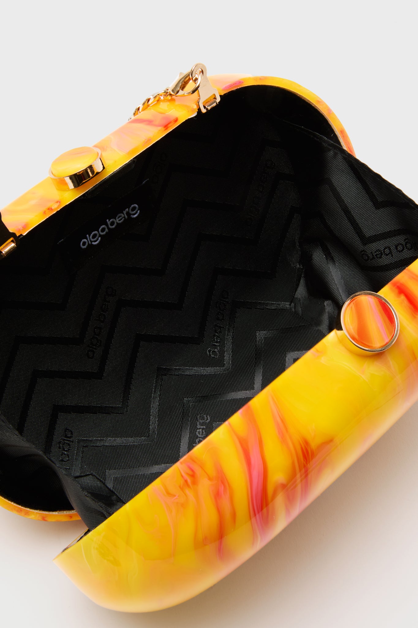 Yellow Maeve Marble Clutch