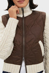 Mocha and Heathered Sand Patra Mixed Media Jacket