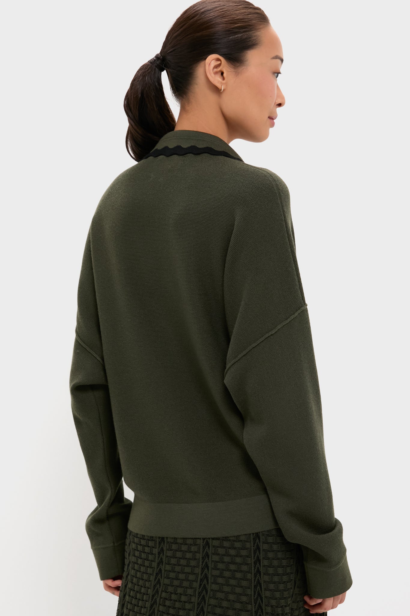 Khaki Duchesse Top