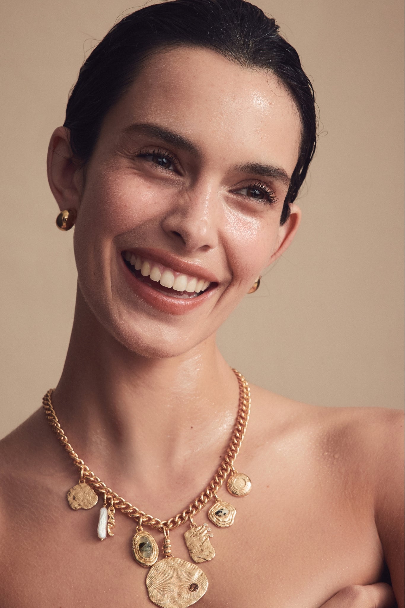 Gold Danna Charm Necklace