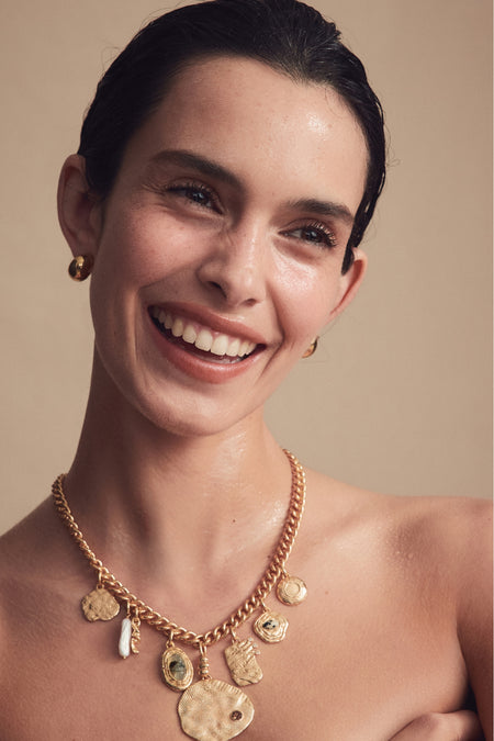 Gold Danna Charm Necklace