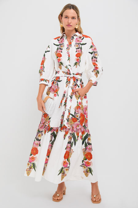 Summer Blooms Bianca Linen Dress
