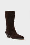 Dark Espresso Suede Wilson Cowboy Boots