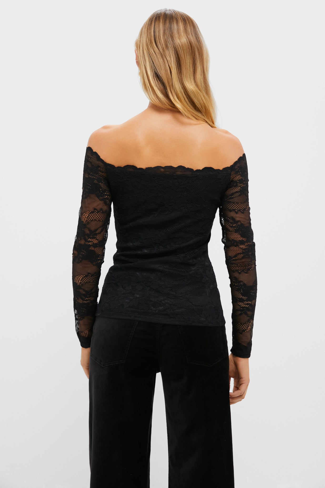 Black Lace Off the Shoulder Bari Top | Tuckernuck Black Lace Off the Shoulder Bari Top | Tuckernuck