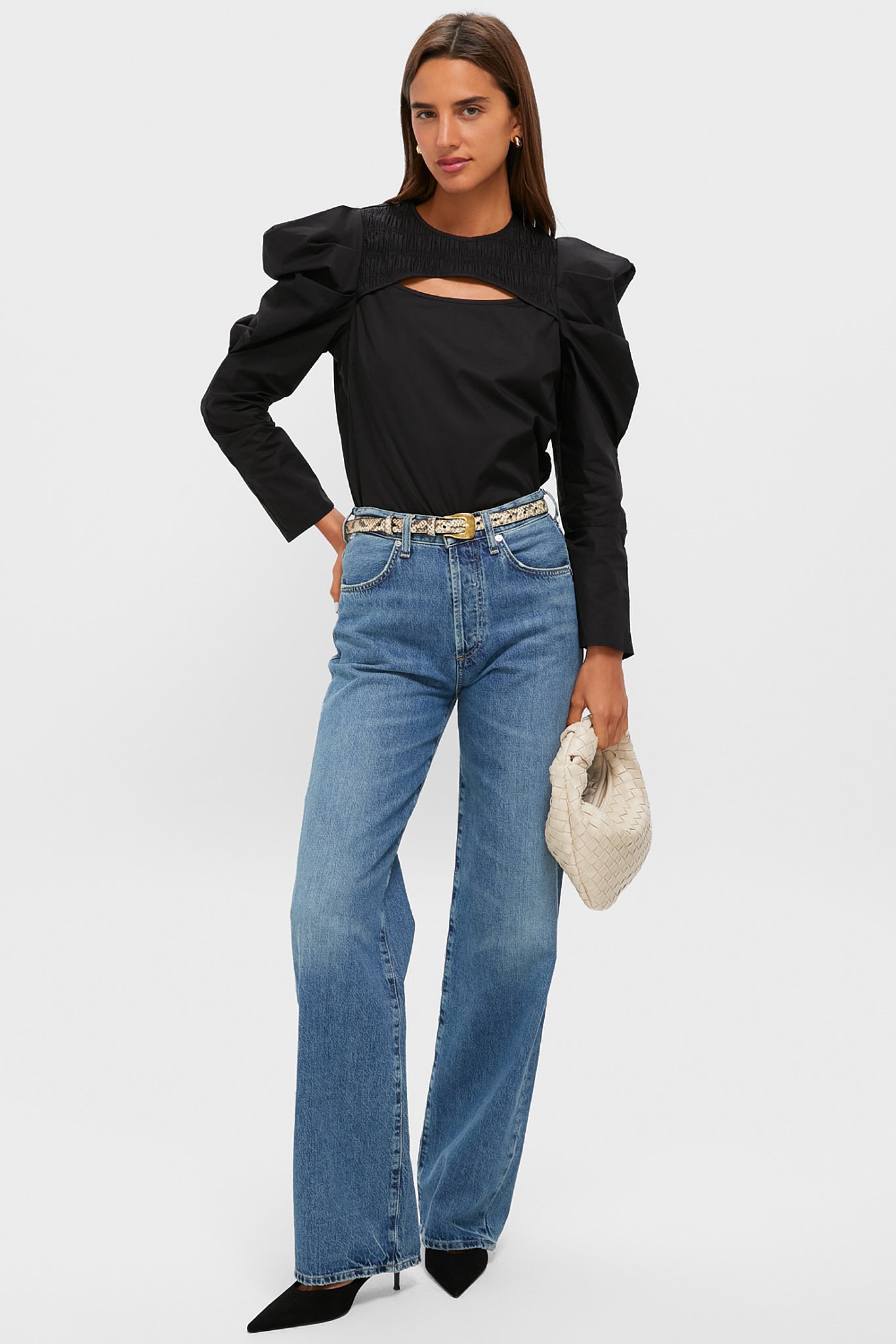 Python Macchia Square Buckle Belt