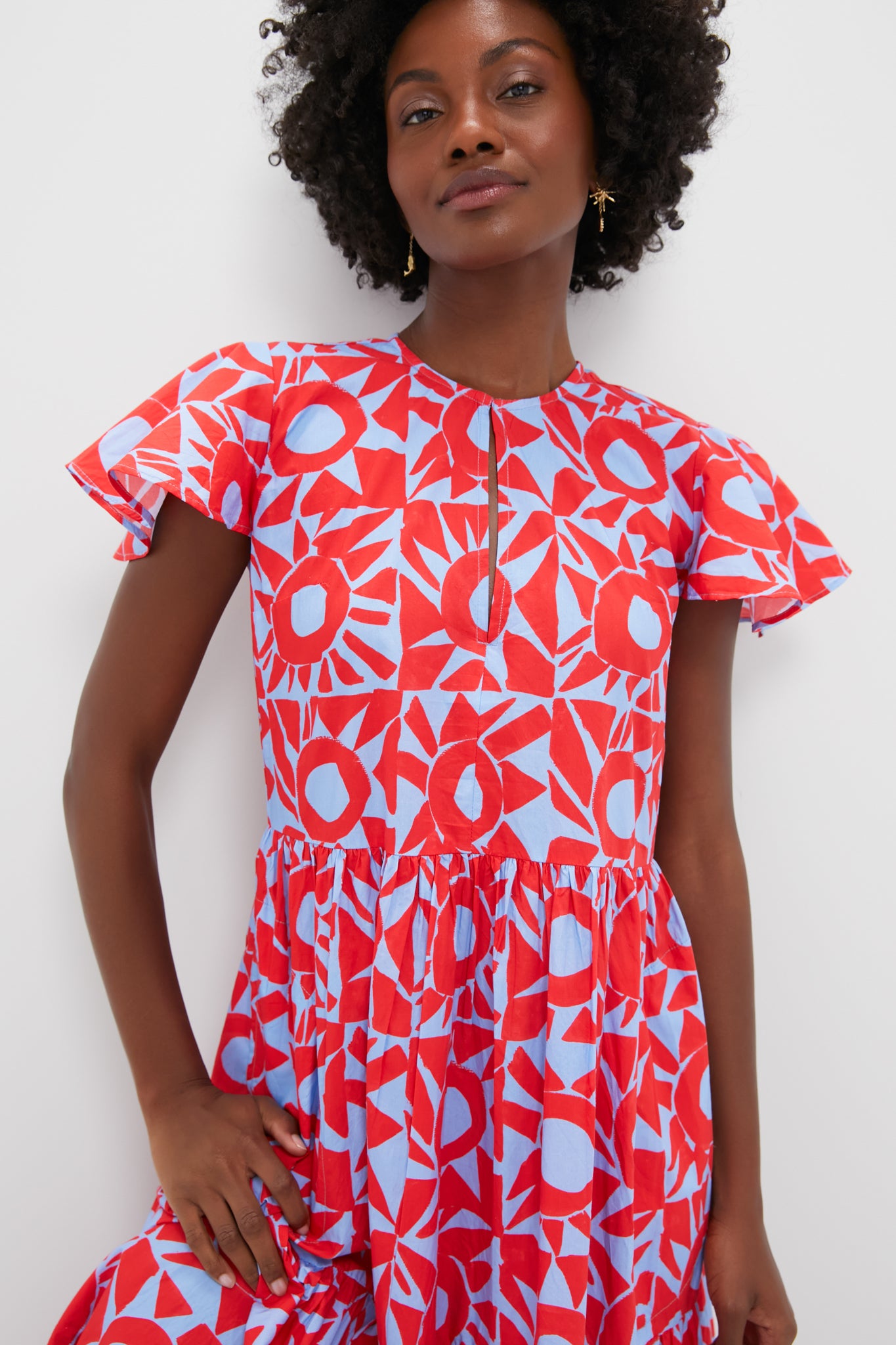 Eclipse Red V-Neck Maxi Dress