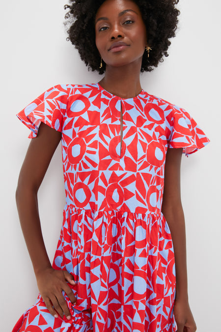 Eclipse Red V-Neck Maxi Dress