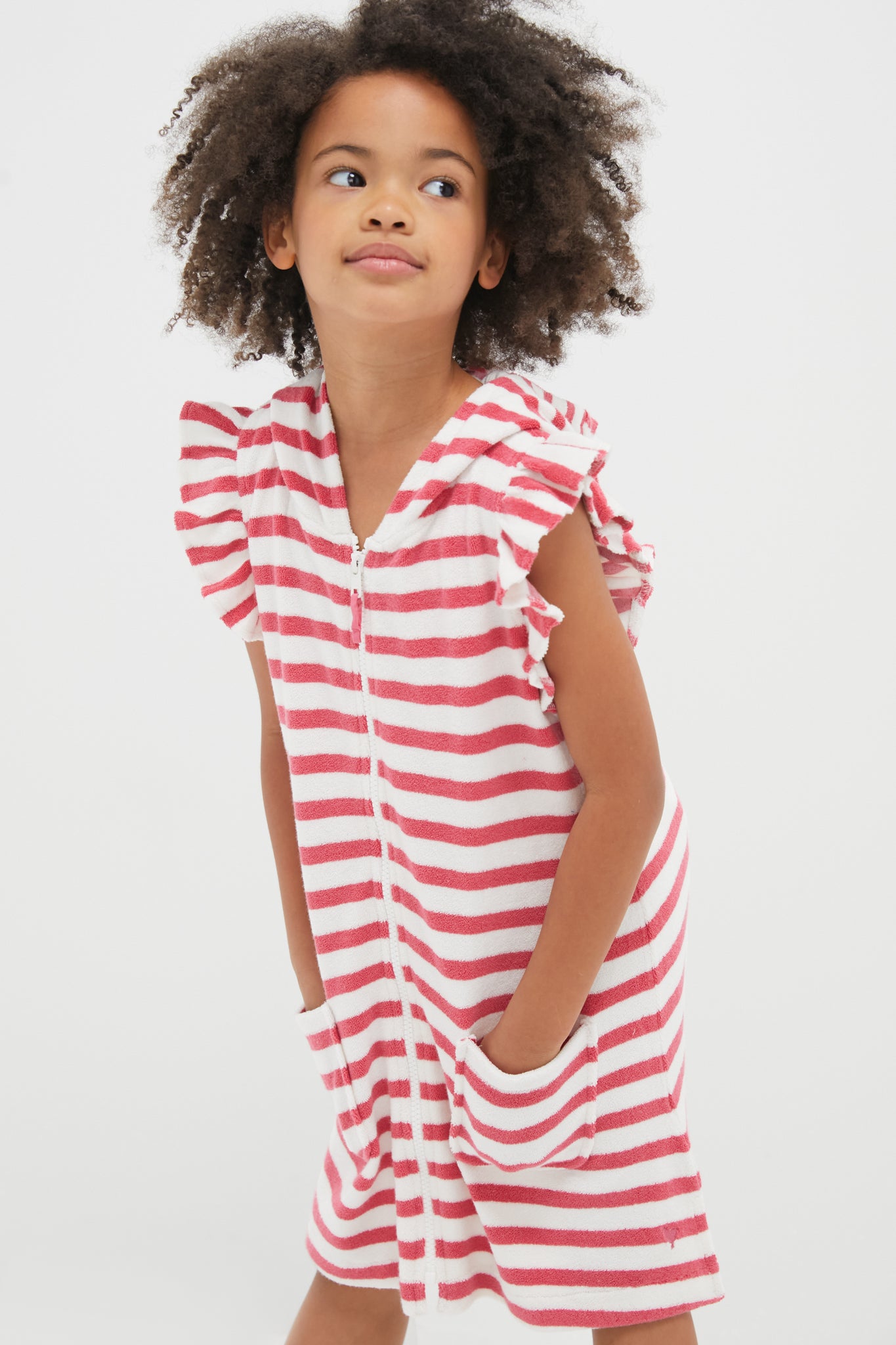 Rapture Rose Stripe Terry Coverup