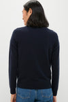 Navy Cashmere Crewneck Sweater
