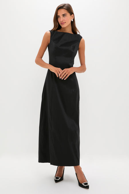Black Taffeta Caroline Dress