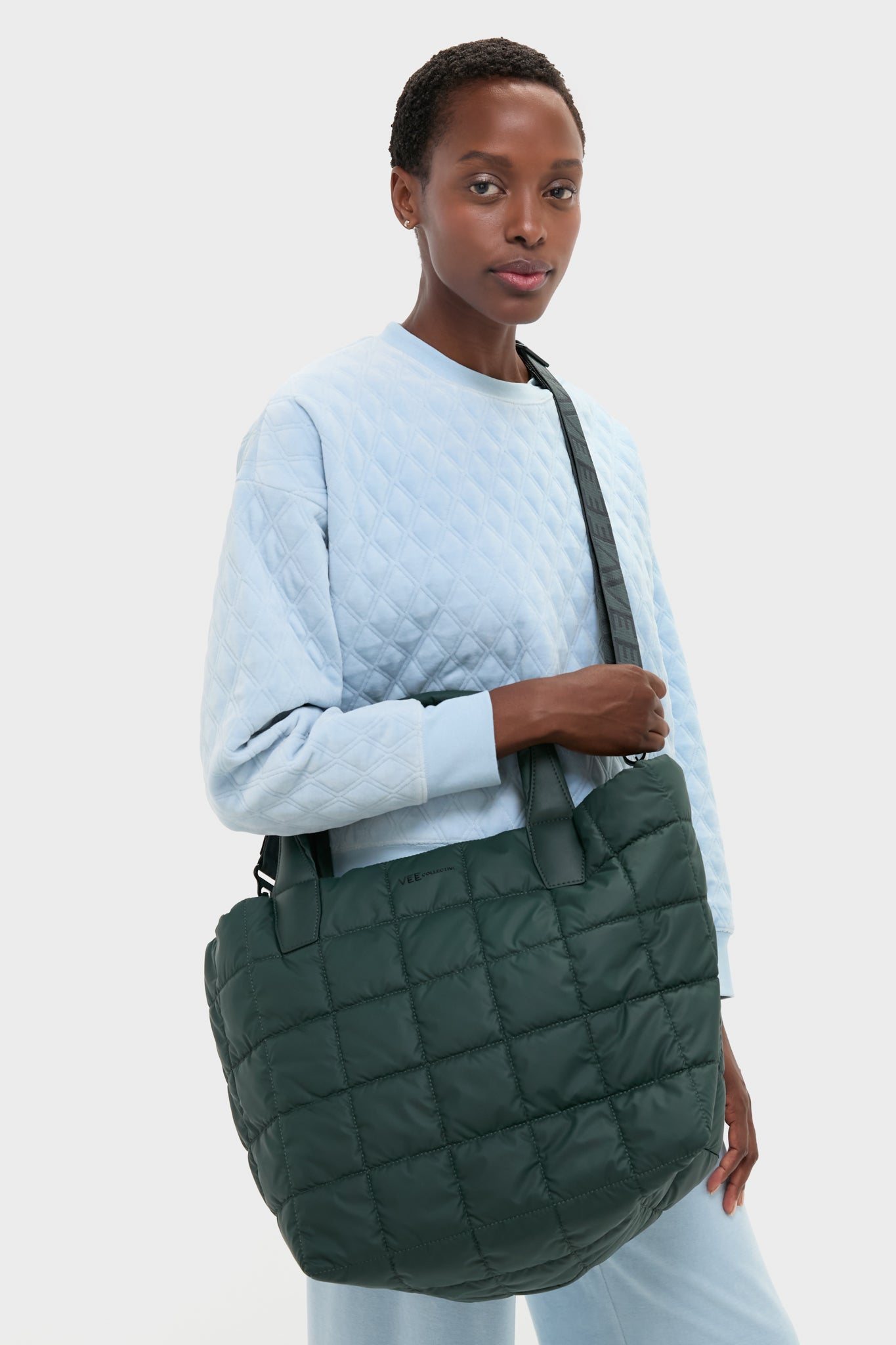 Bottle Green Porter Tote Medium | Vee Collective