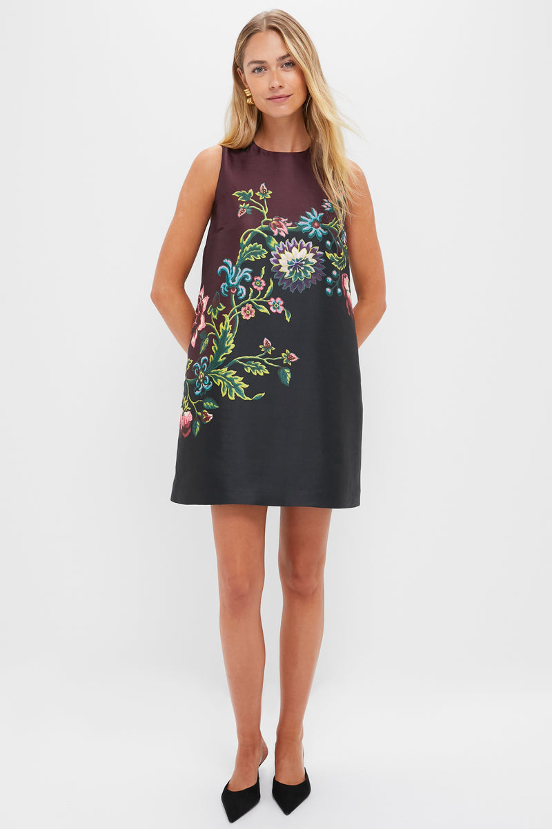Midnight Moonflower Marlowe Dress