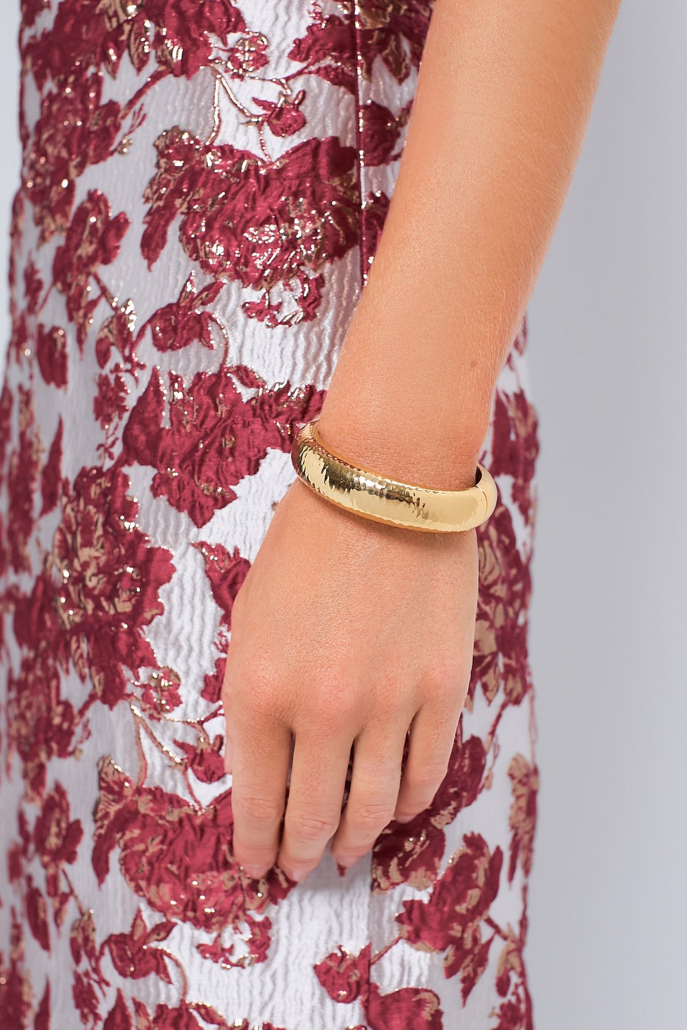 Yellow Gold Domed Bangle Small