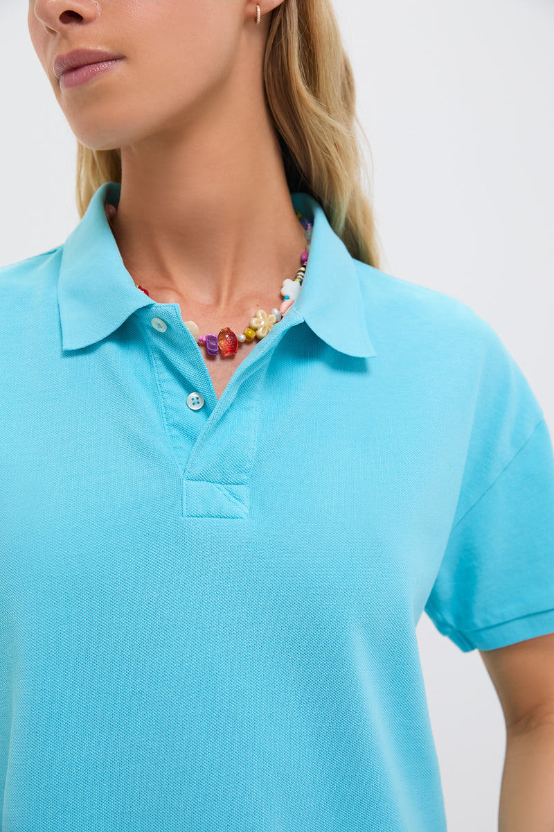 Aqua Pique Holmes Boyfriend Polo