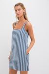 Lake Blue Stripe Cassie Dress