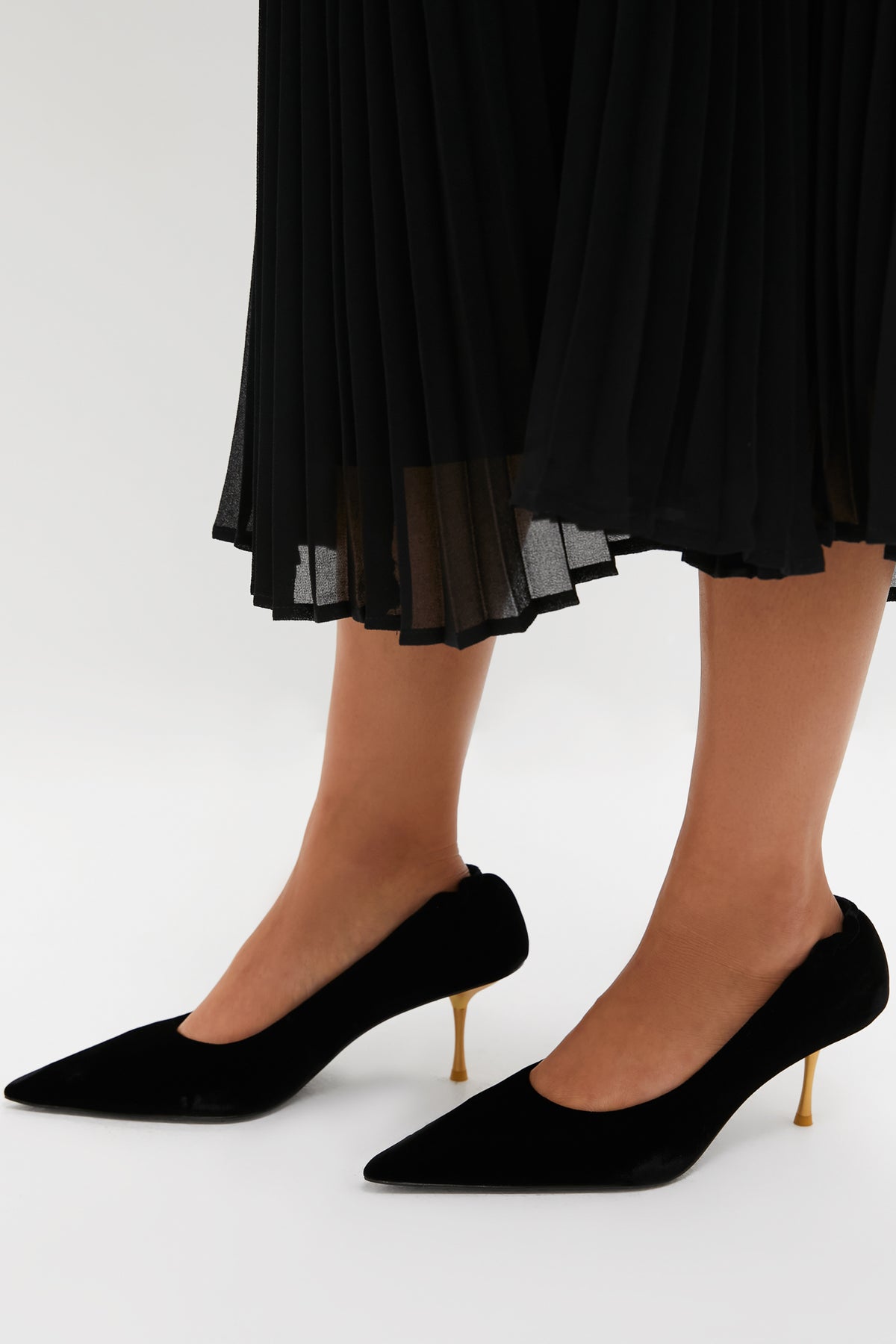 gold heels with black dress Ieena for Mac Duggal - Black Strapless Crepe Dress With 3D Satin Flowers main image 0