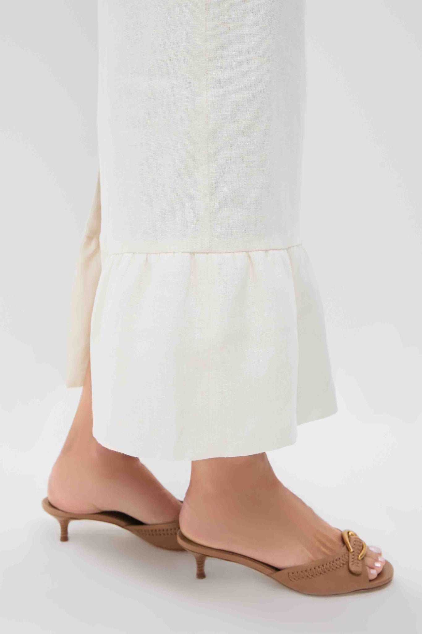 Cream Matilda Column Skirt