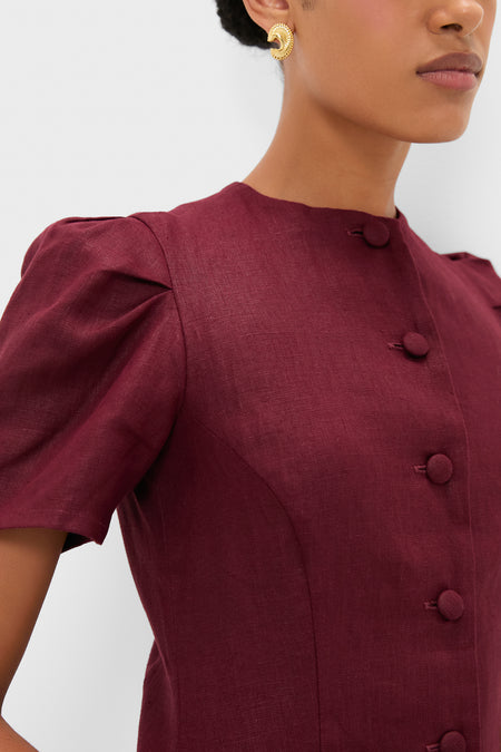 Bordeaux Emma Mini Dress