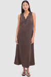 Chocolate Canossa Dress