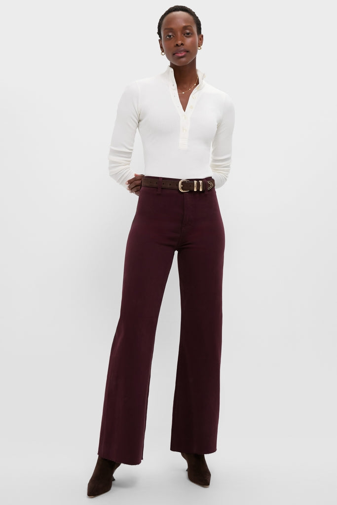 Claret Penny High Rise Wide Leg
