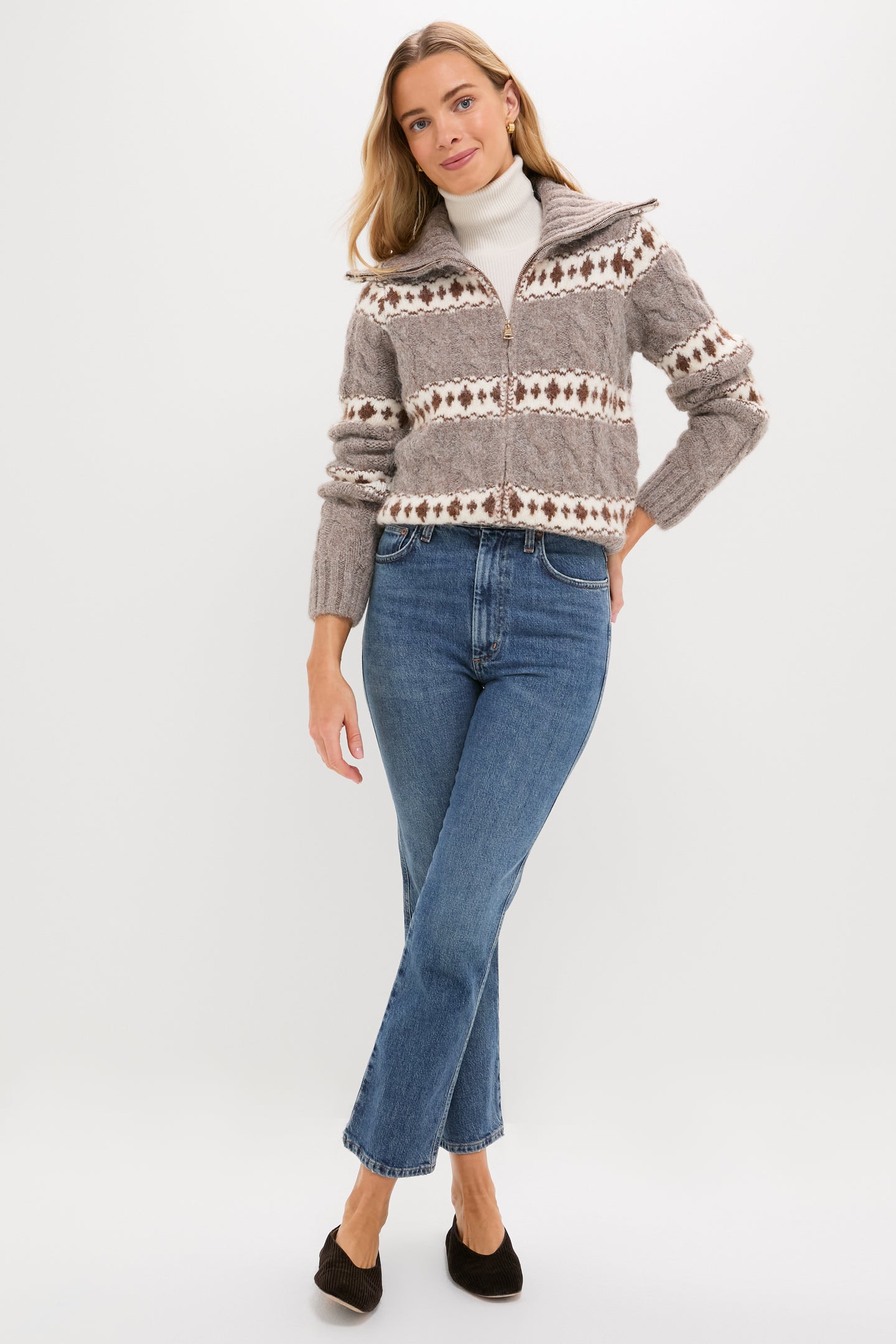 Striped Fair Isle Kinvara Cardigan