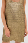 Gold Textured Jacquard Mollie Dress