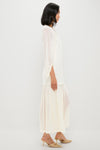 Ivory Chiffon Pleated Lorraine Dress