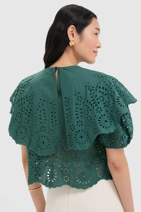 Green Maxi Lace Blouse