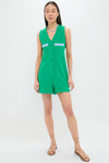 Green Terrycloth Myla Romper Coverup