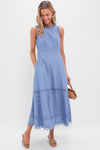 Chambray Anela Sleeveless Midi Dress