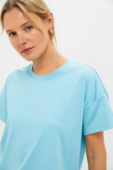 Bright Blue Short Sleeve Performance Jersey Ryan Boyfriend Tee