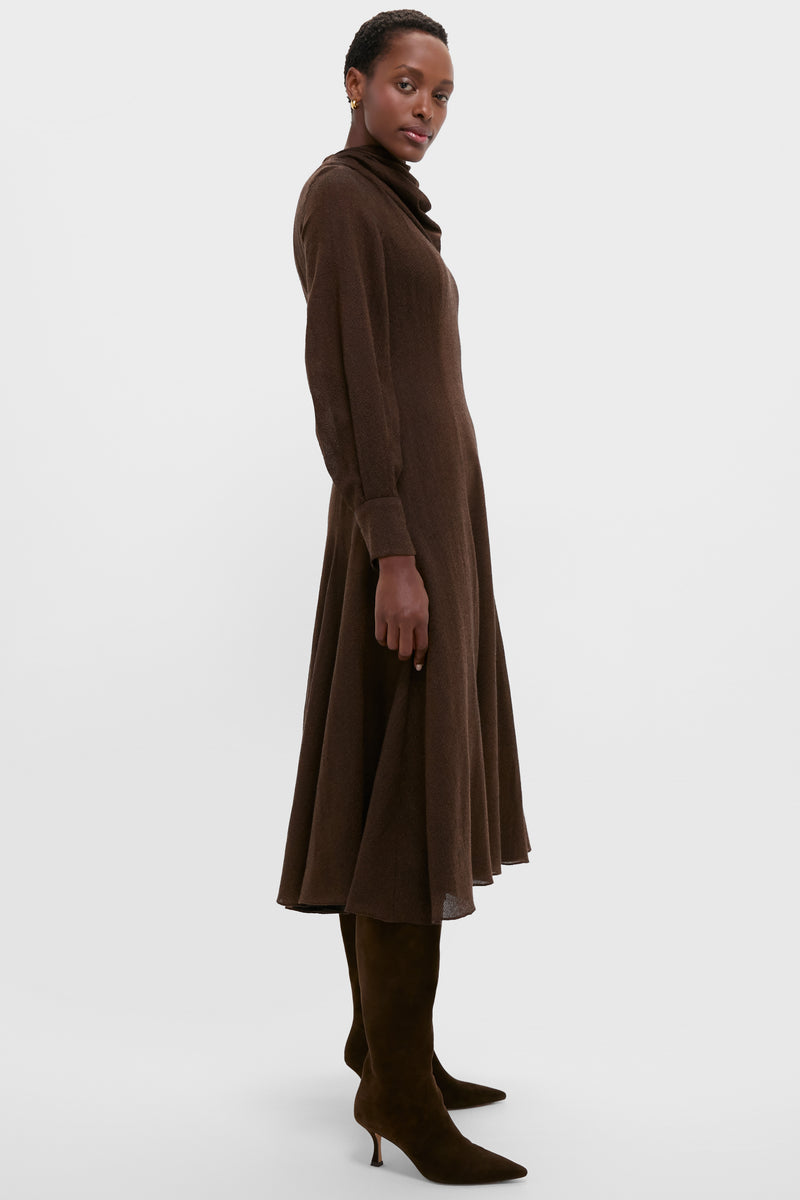 Cinnamon Avara Twill Wool Maxi Dress