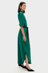 Green Satin Patricia Maxi Dress