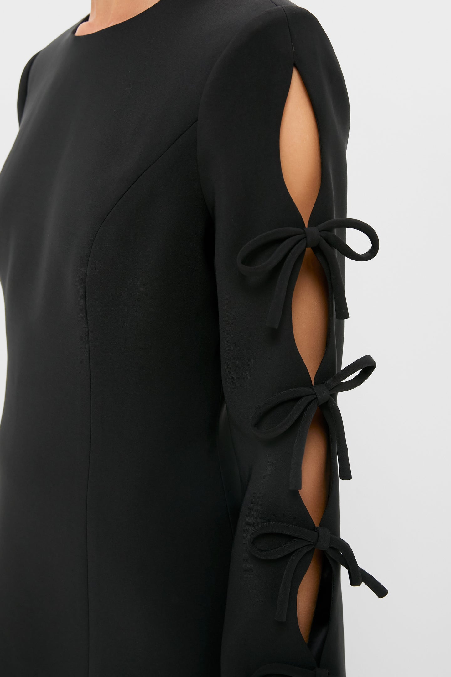 Black Bow Sleeve Belinda Mini Dress