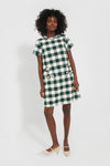 Moss Green Gingham Tweed Jackie Dress
